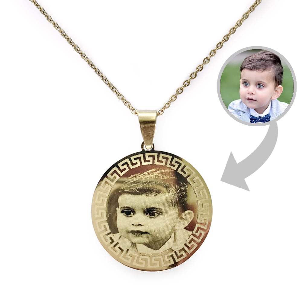 (Circle) Engravable Necklace - Gold-plated SS 316L / M-496
